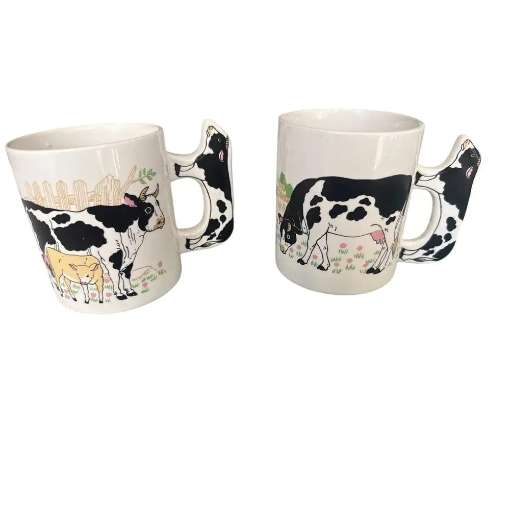 Vintage Crisco Cow coffee mug with cow handles